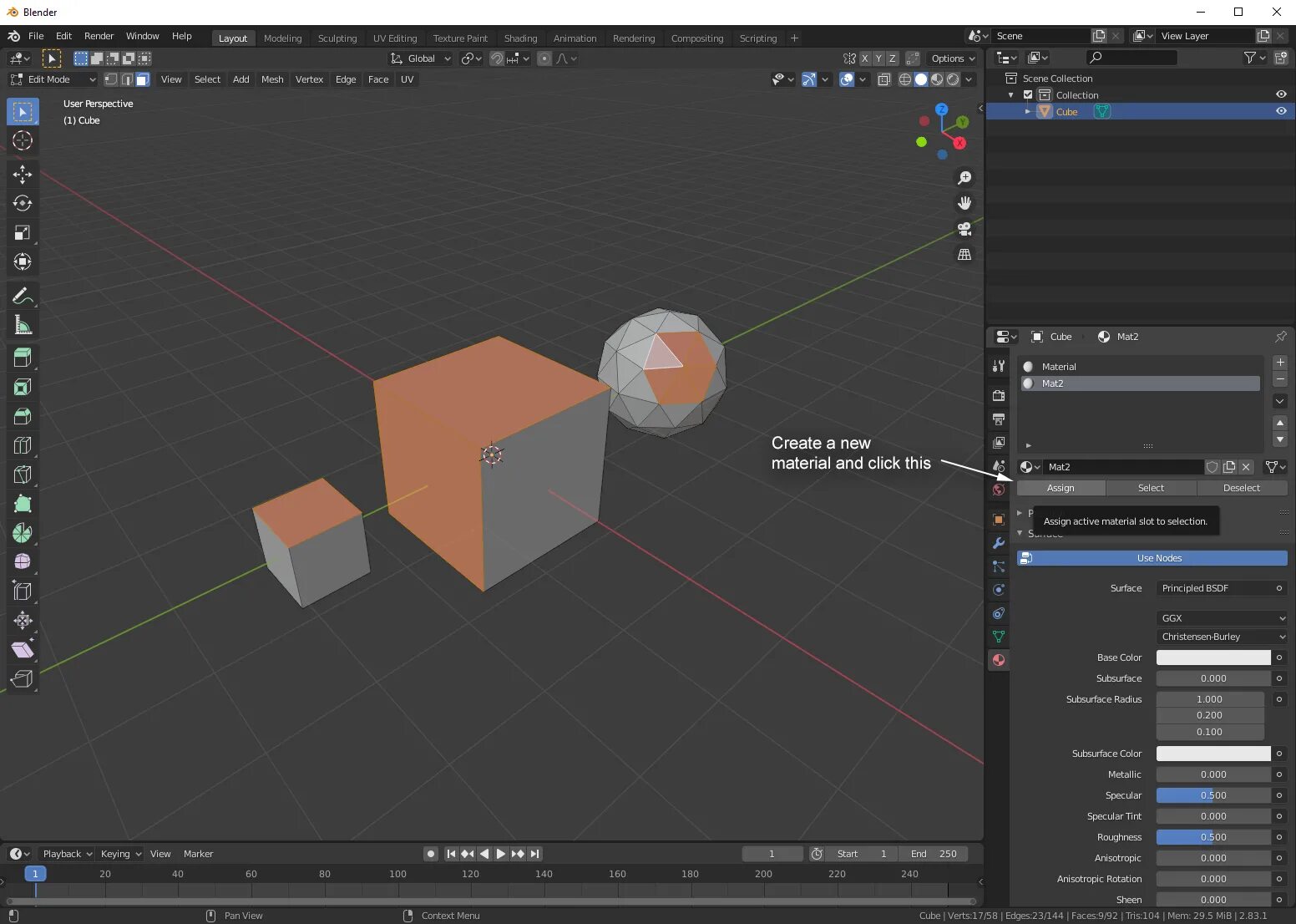 Add material. Материалы в блендер. Что такое assign в блендере. Режим редактирования Blender. Объектный режим в блендере.