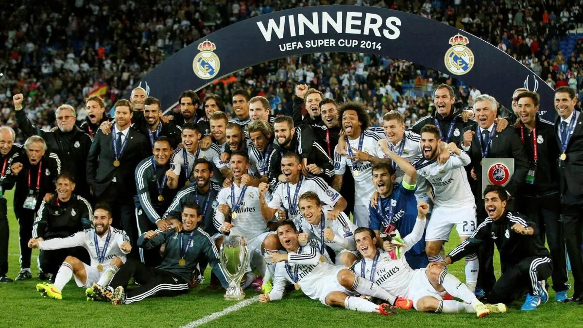 Места уефа. Реал Мадрид 2014. Реал Мадрид Cup. Суперкубок УЕФА Реал Мадрид Atletico Madrid. Состав Реал Мадрид ЛЧ 2013.
