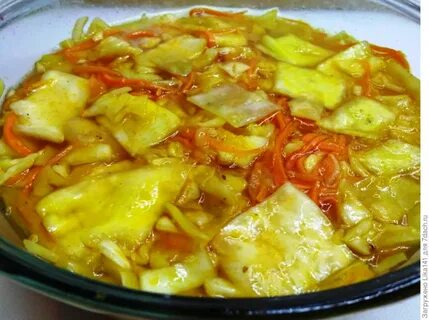Желтая капуста по корейски