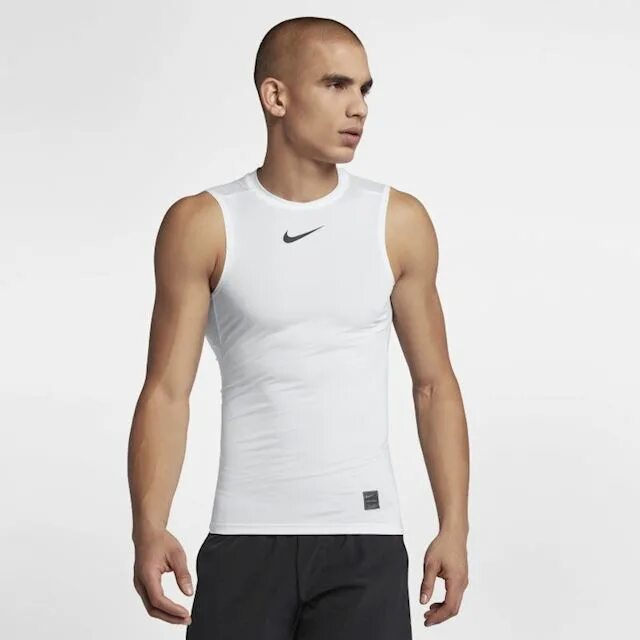 Nike pro мужские. Майка Nike Dri-Fit Compression i. Nike Pro Sleeveless. Nike Pro Dri-Fit White. Nike Pro Training-белый.