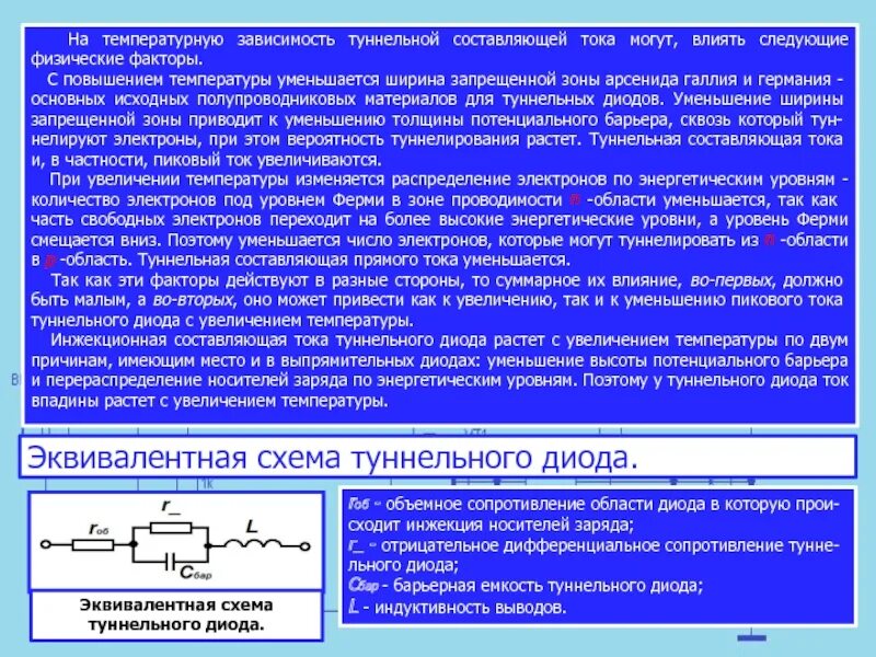 Область диода. Эквивалентная схема туннельного диода. Дифференциальное сопротивление туннельного диода. Диф сопротивление туннельного диода. Объемное сопротивление диода.