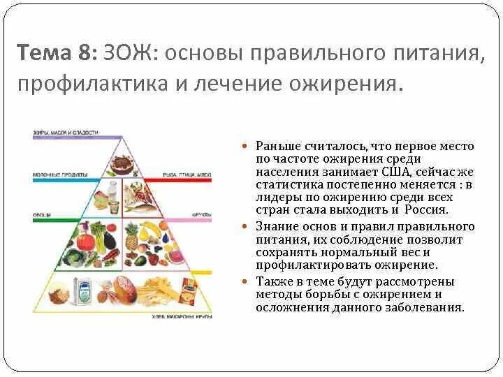 Тест основа здорового образа жизни. Рекомендации по здоровому образу жизни при ожирении. Рациональное питание для людей с ожирением.