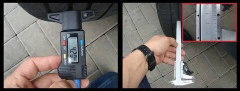 Как измерить высоту протектора шины