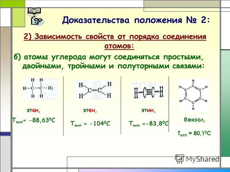 Состояния атома углерода в органических соединениях