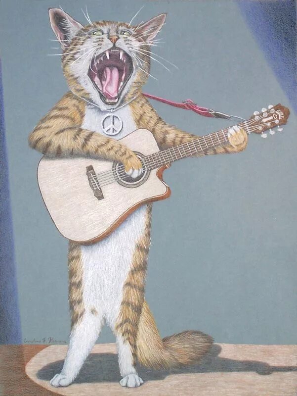 Cats can sing. Кот с гитарой. Поющие коты. Поющая Нота. Коты с гитарой.