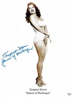 Lot of 2 Tempest Storm Signed Photos.