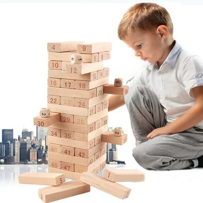Как играть в дженгу с 4 кубиками. Jenga для детей. конструктор деревянный башня дженга. башня дженга для детей. дженгу для дошкольников.