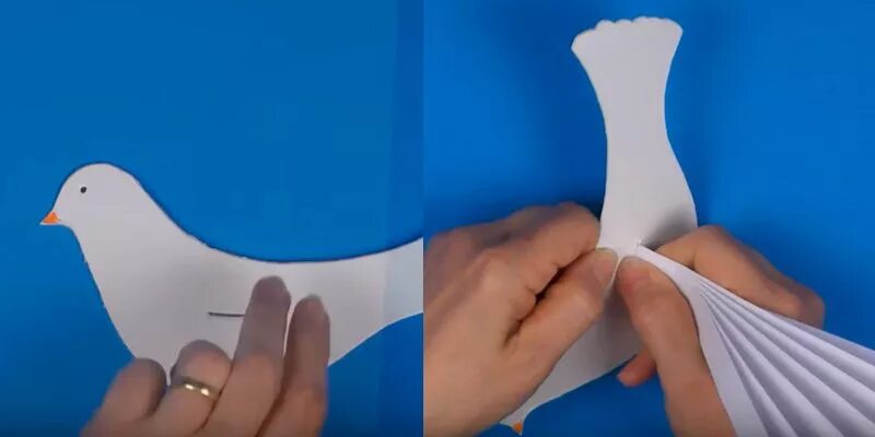 Голубя из бумаги а4. Голубь из бумаги. объемный голубь.