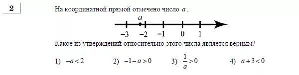 Какое из утверждений верно 4 а 0. На координатной прямой отмечено число а. 7. На координатной прямой отмечено число а.. На координатной прямой отмечено число а - a<2. Отметьте на координатной прямой числа и.