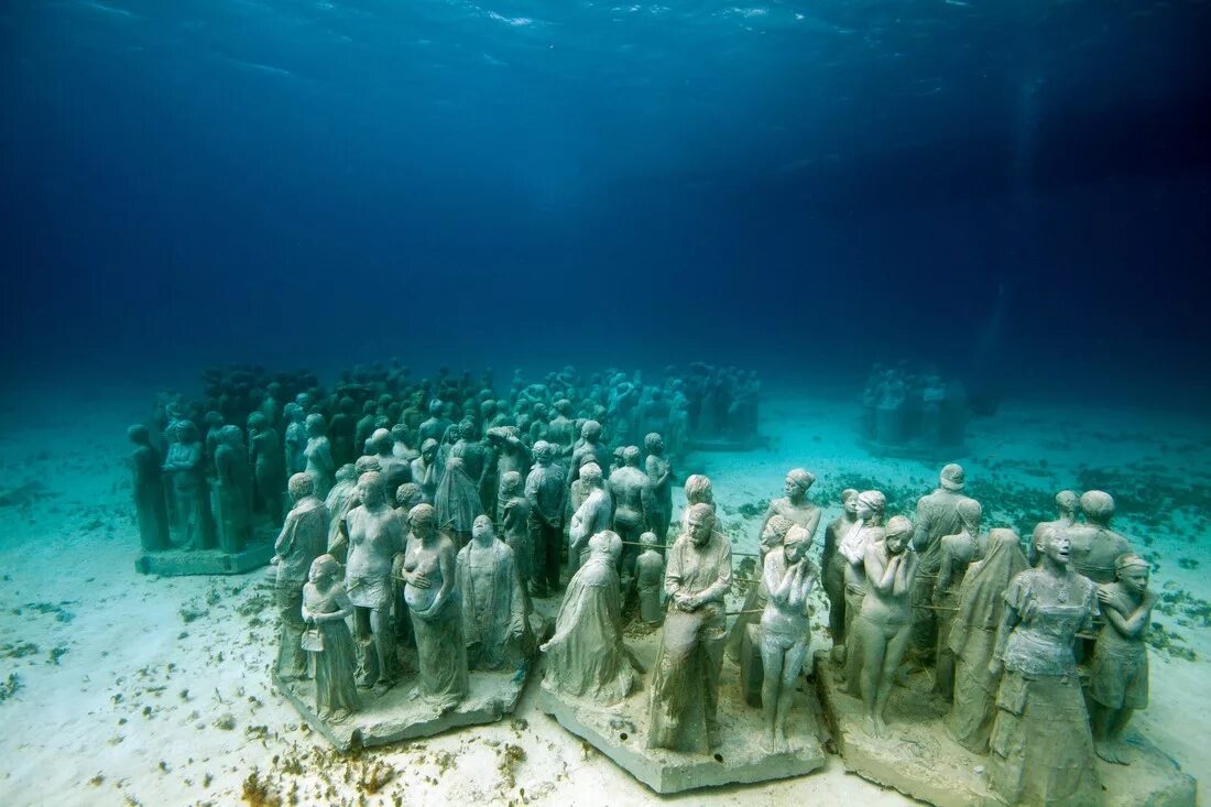 300 лет под водой. Подводный музей скульптур в канкуне. 300 лет под водой. Музей подводных скульптур мексика. 300 лет под водой.
