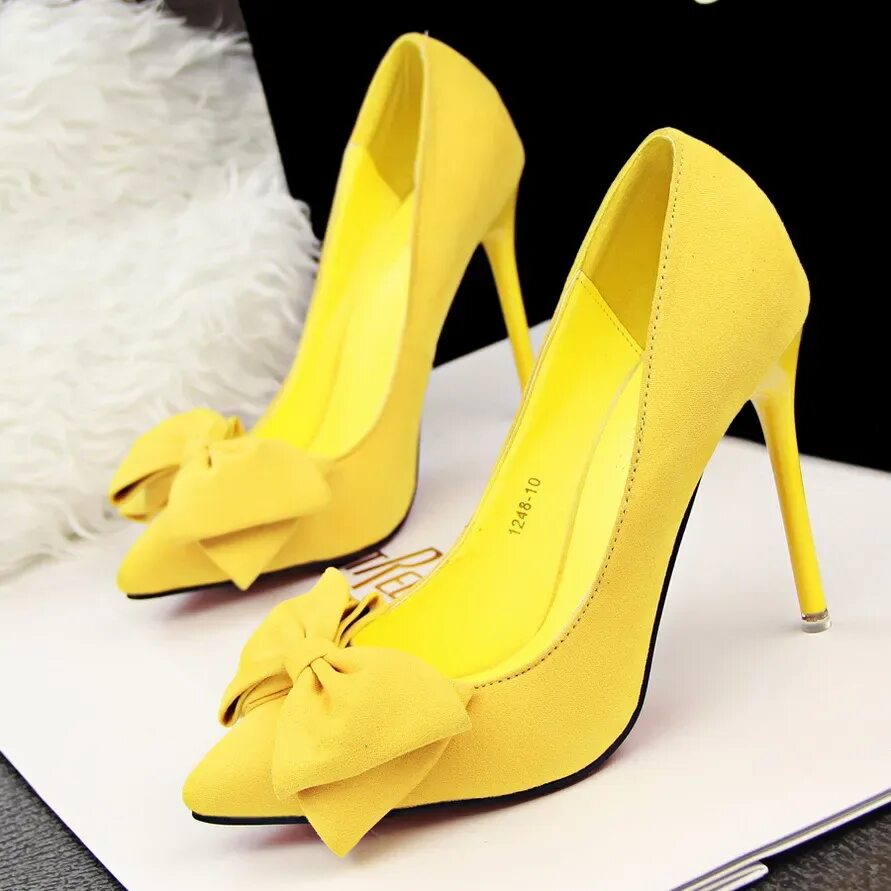 Туфли. Желтые туфли. Туфли женские. Туфли-лодочки. Купить модные туфли