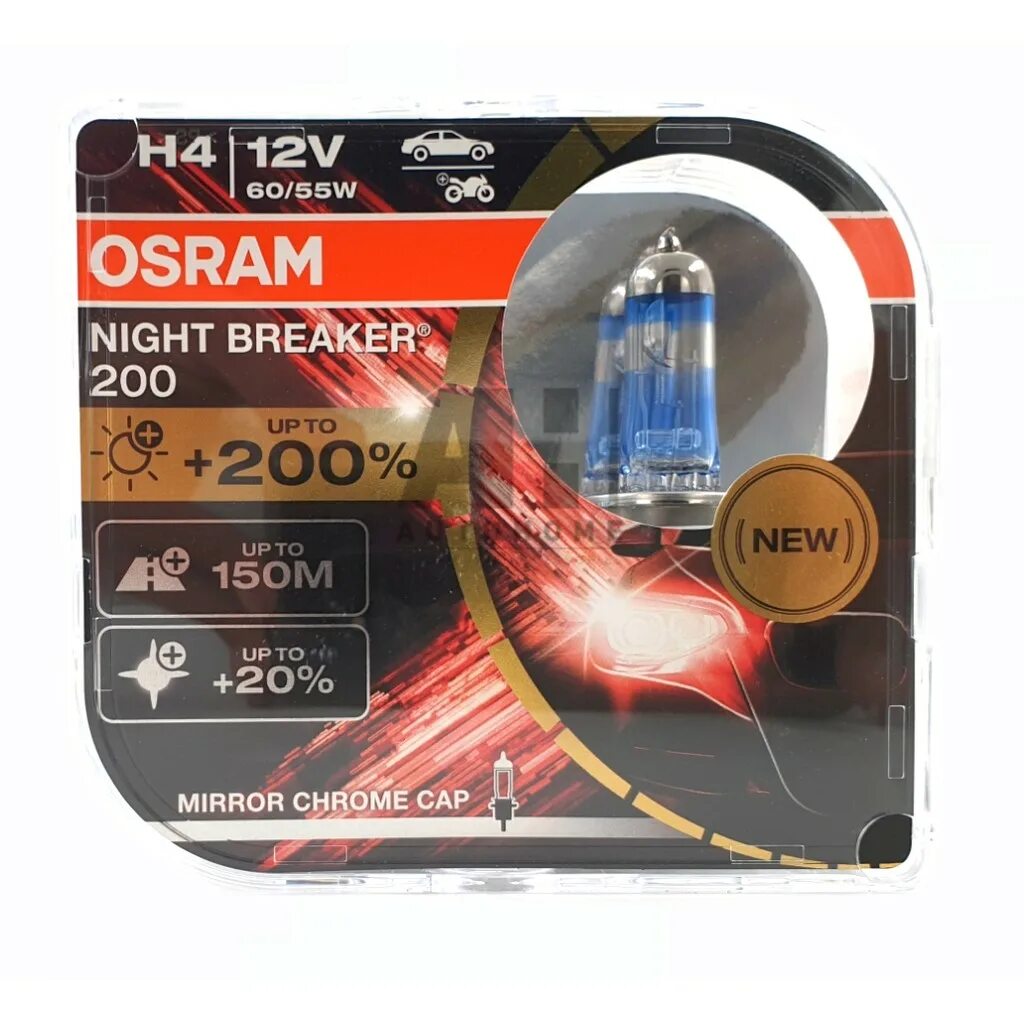 Osram Night Breaker 200. Osram Night Breaker +200% h1. Osram Night Breaker 200 h16. Osram н4 60/55w +200% Night Breaker.