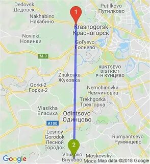 Сколько км от москвы красногорск московская область