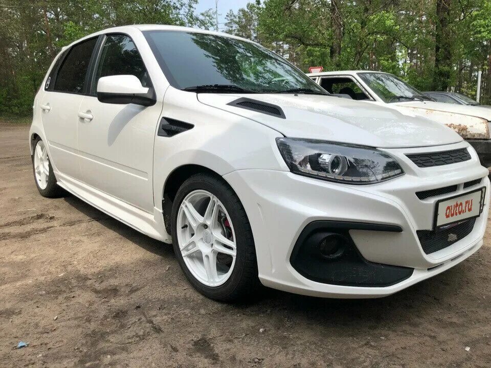 Пороги тюнинг "SPORT-S" на LADA Kalina 2 Granta под покраску. Накладки на пороги