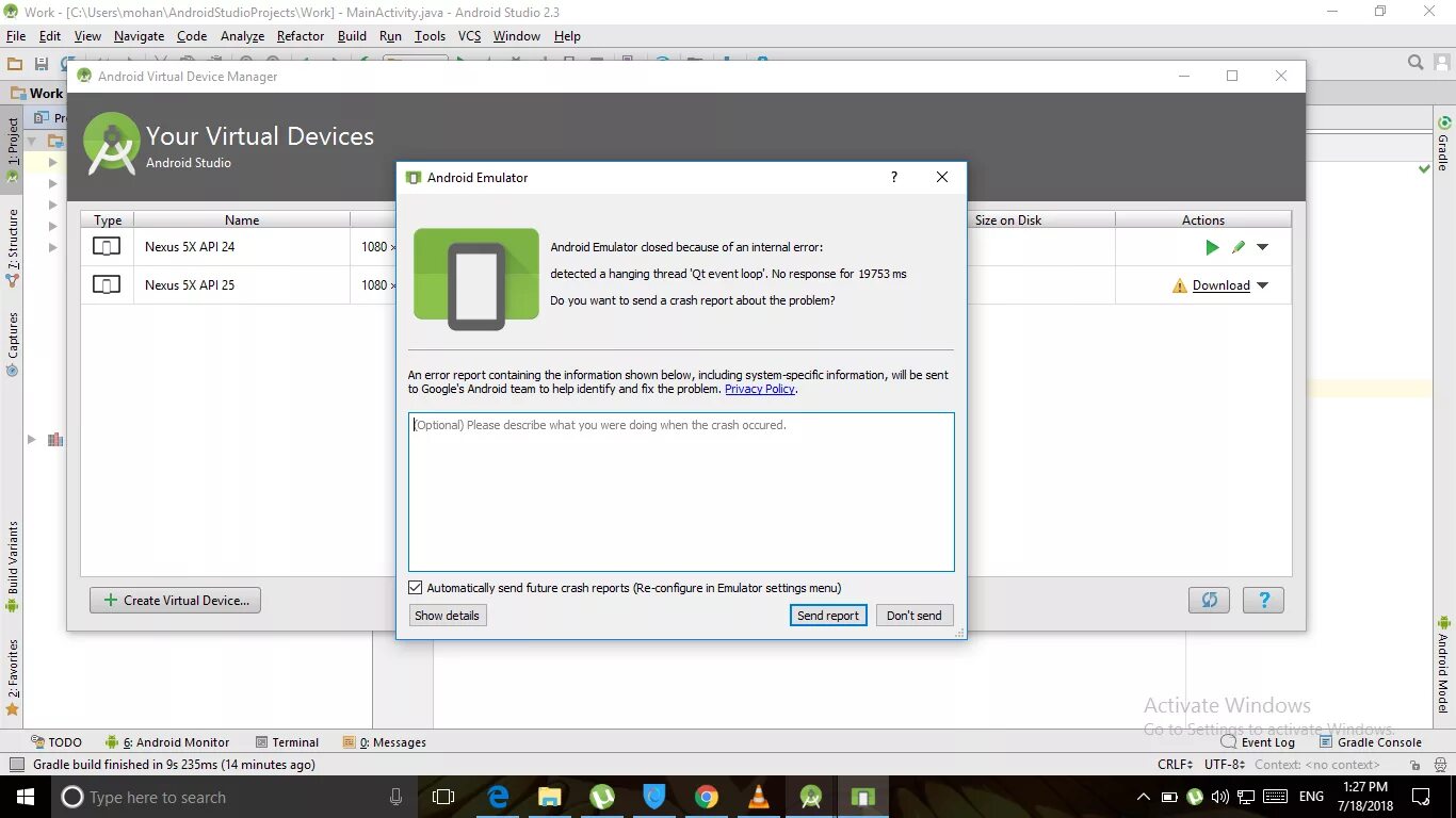 Internal error android. Android studio emulator error. обработчик событий в qt. diaghead emulator ошибка. 0x8000 ошибка в андроид студио.