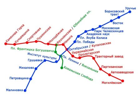Станция метро минская на карте