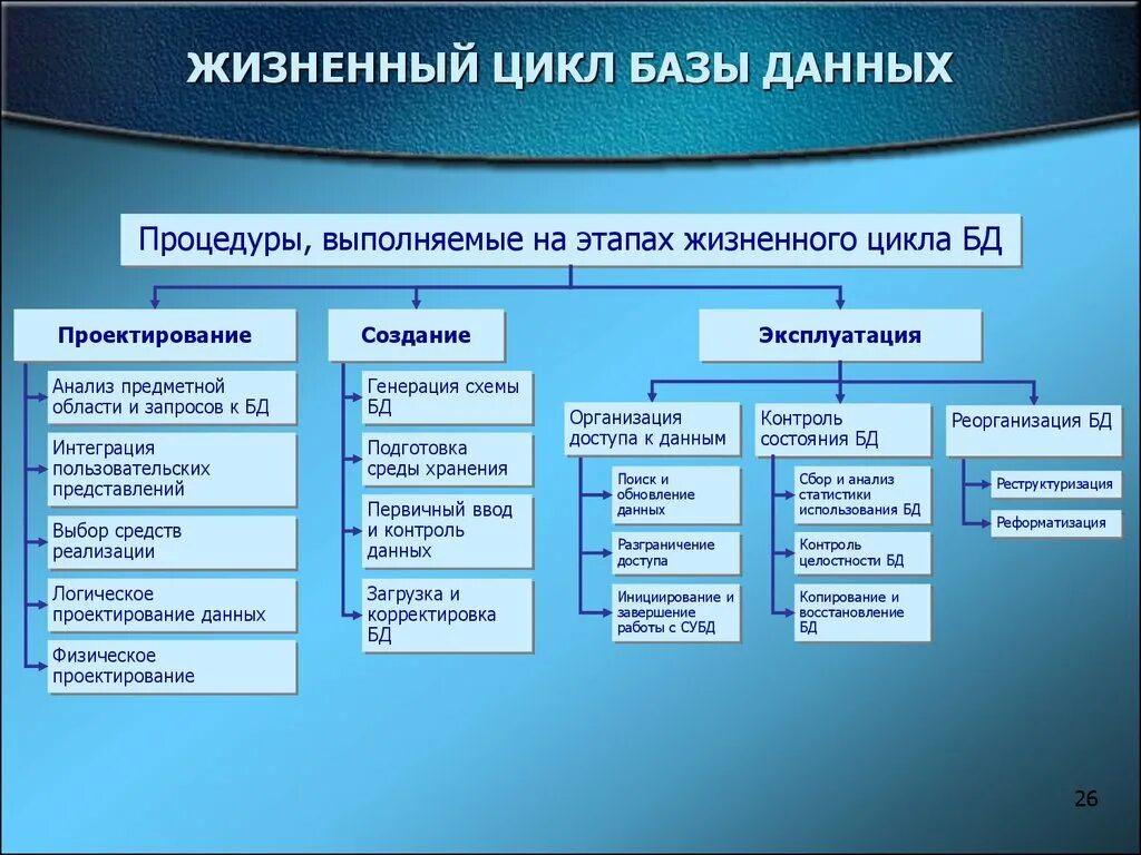 Жизненный цикл информационной системы на основе баз данных. Первая фаза жизненного цикла БД. Жизненный цикл приложения баз данных. Основные этапы жизненного цикла БД.