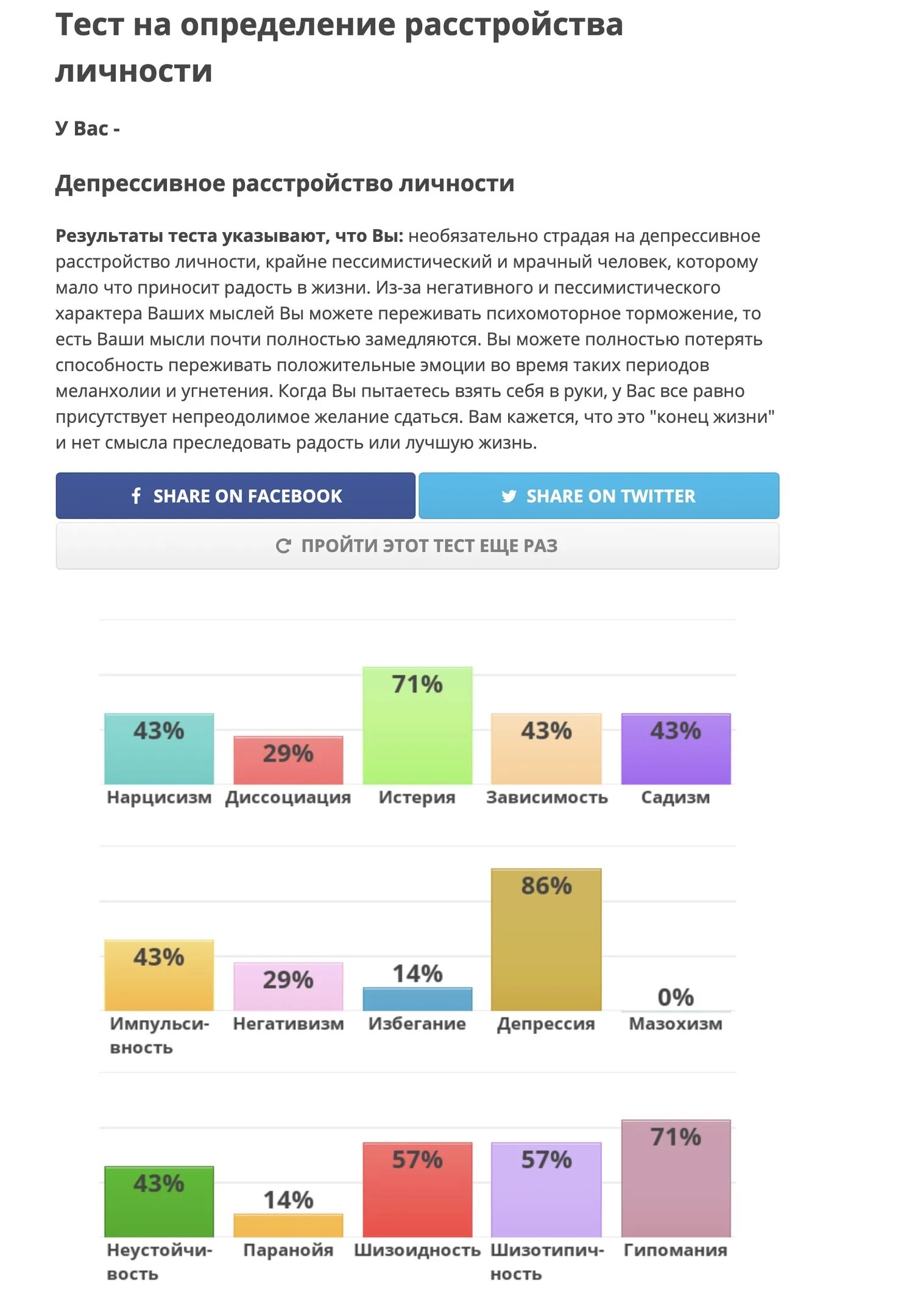 Personality style test на idrlabs
