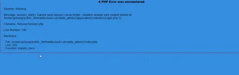 Session error