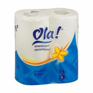 Полотенце бумажное 2 рулона белое