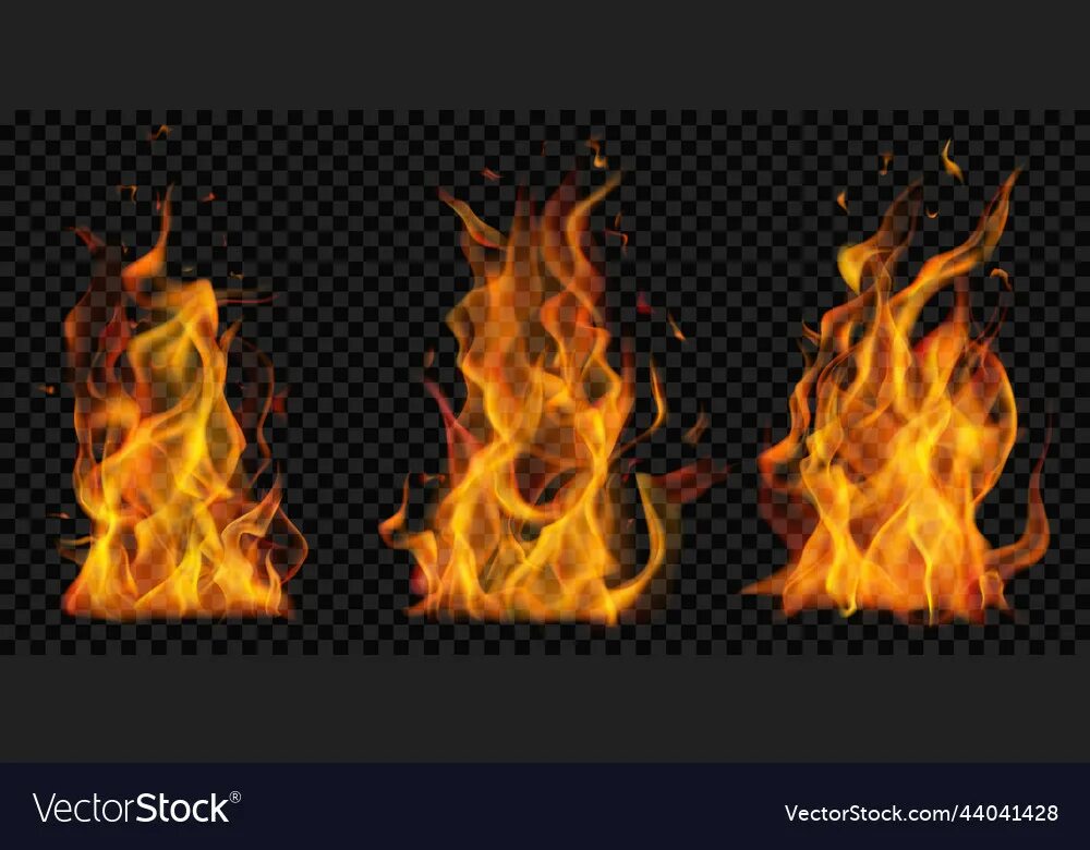 Burning set. Burning set