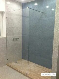 Установка стеклянной перегородки в душе