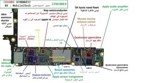 Схема платы iphone 6.