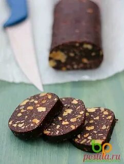 Колбаса из печенья и шоколадного масла