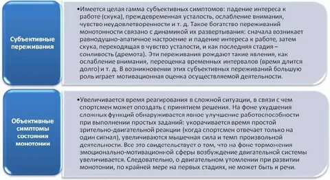 Субъективное переживание признаков утомления наступающая
