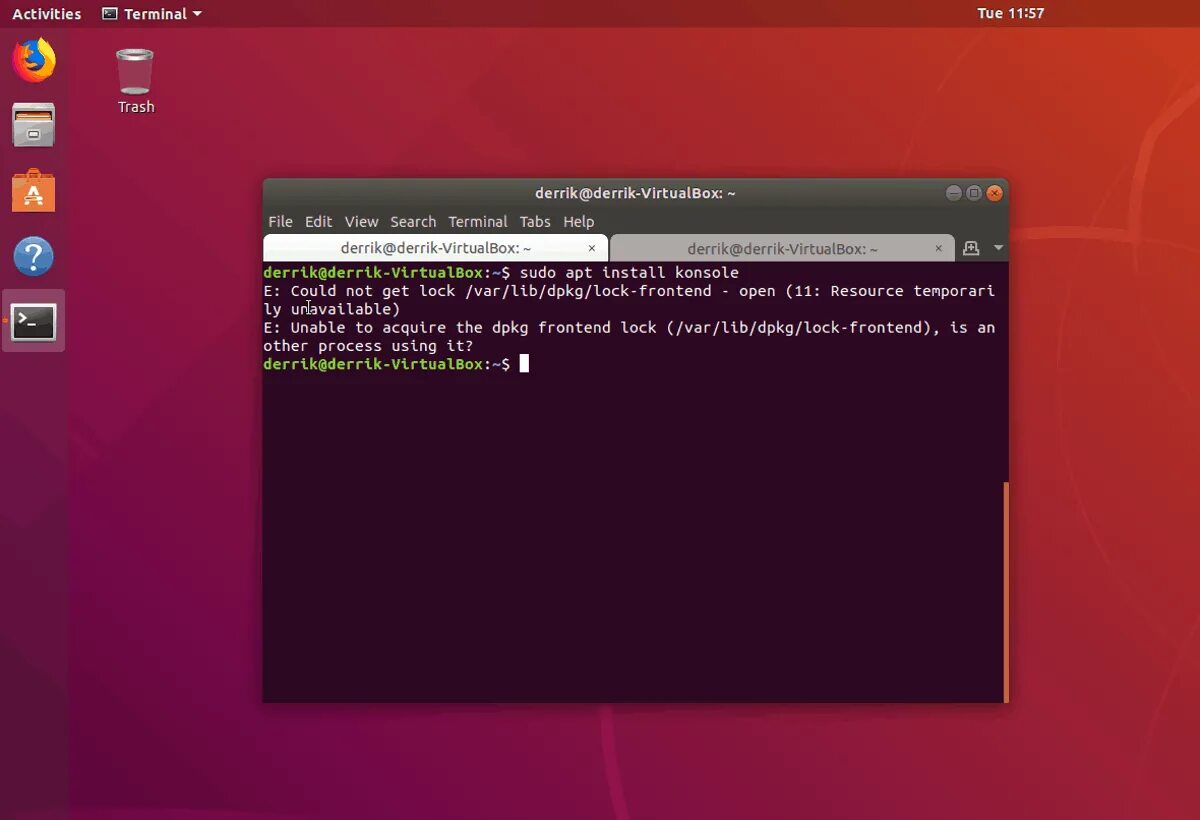 Lock frontend open ресурс временно недоступен