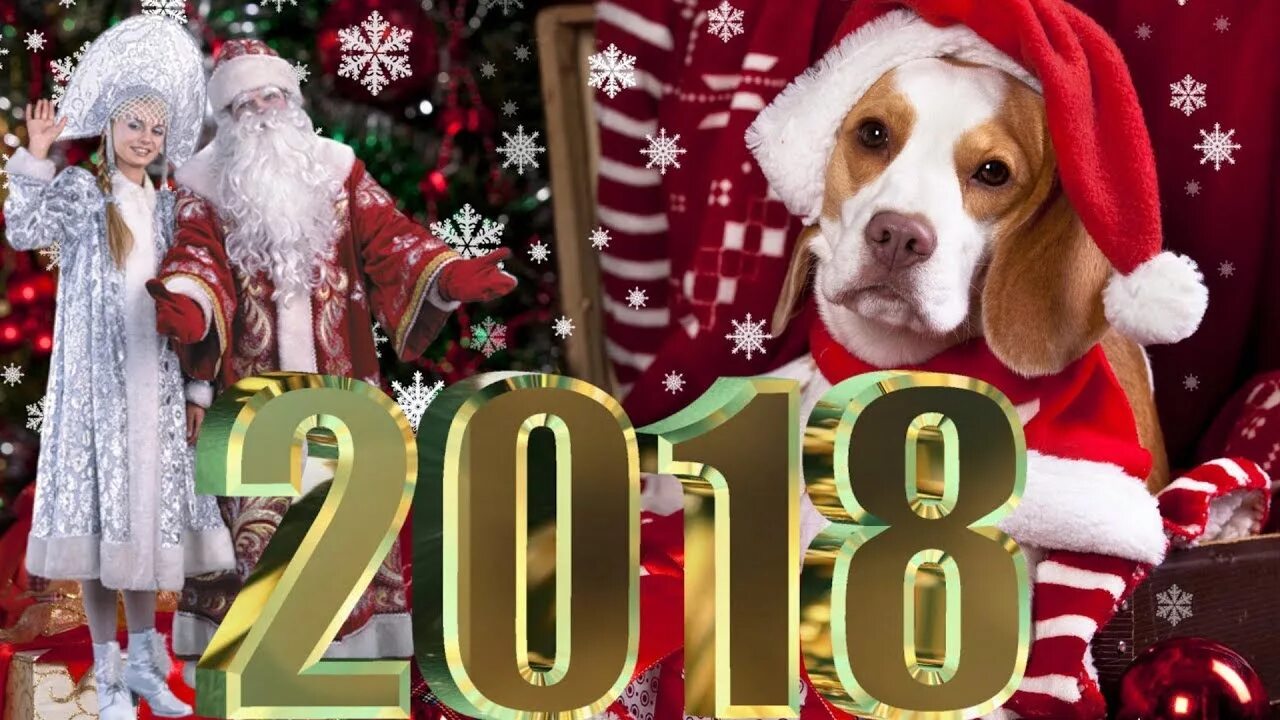 С новым годом 2018. Год собаки 2018. С новым годом 2018 собаки. Новогодние открытки 2018 года.