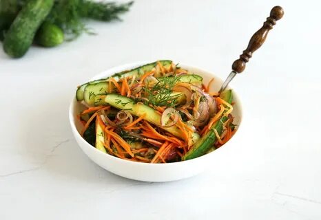 Огурцы с курицей по корейски