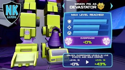 Angry birds transformers menu