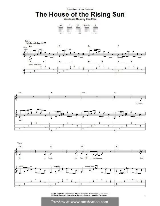 Animals house of rising аккорды. House of the Rising табы. House of the Rising Sun табы для гитары. Табы для гитары Rising Sun. The animals House of the Rising Sun Ноты для гитары.