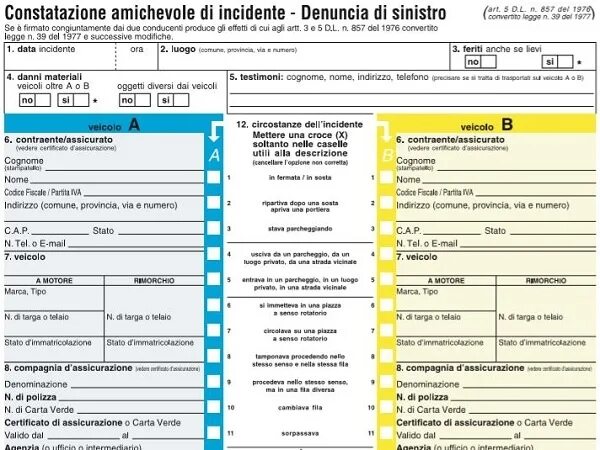 Add cid. Номер cid. как выглядит constatazione amichevole. как заполнить constatazione amichevole. cid перевод.