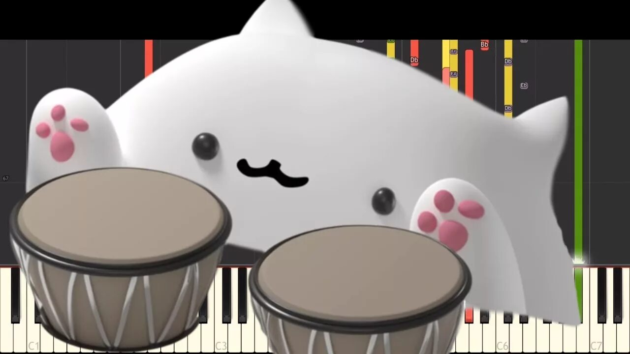 Bongo cat sing. Бонго кэт мем. Bongo cat песни. Кошка на пианино. Шляпка для bongo cat.