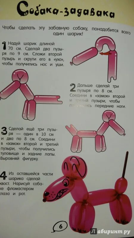 Как из шарика сделать собачку картинками. Как из шарика сделать собачку картинками