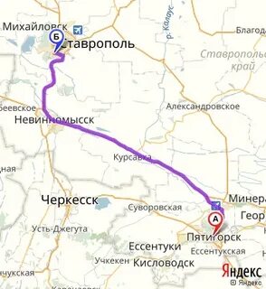 Пятигорск суворовская расстояние