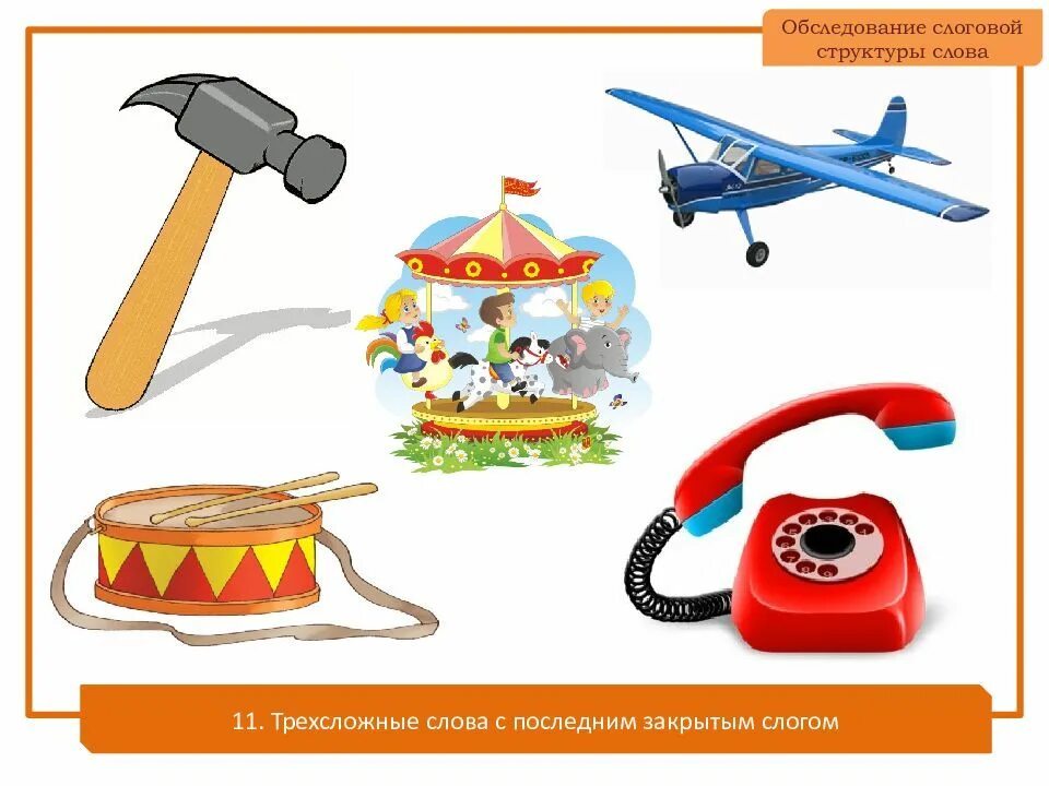 Обследование слоговой структуры слова. Трехсложные слова с последним закрытым слогом. обследование речи слоговая структура. речевой материал для обследования слоговой структуры слов.