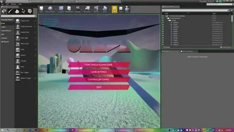 Unreal engine menu