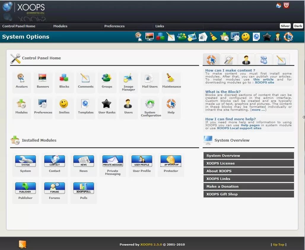System options