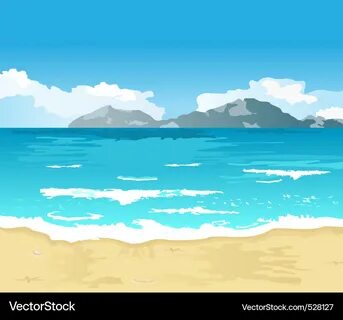 Горы на море рисунок
