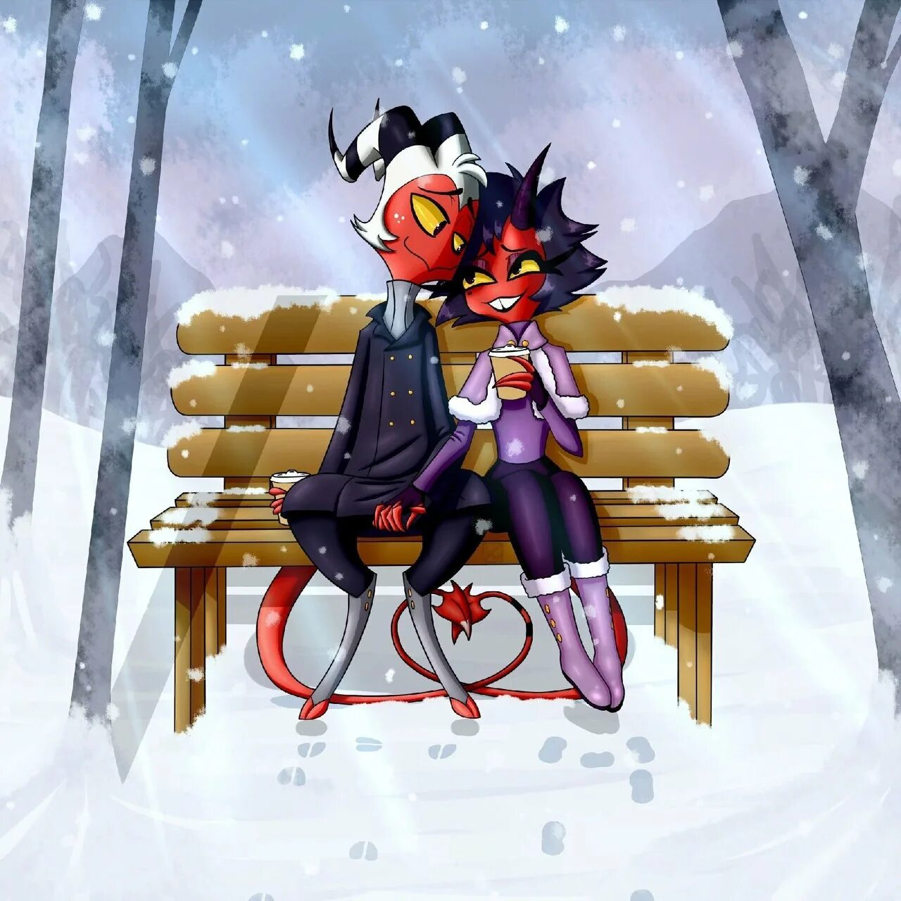 Адский босс новый год. Милли адский босс рождество. Mistmistly. Отель хазбин рождество. Хеллува босс.