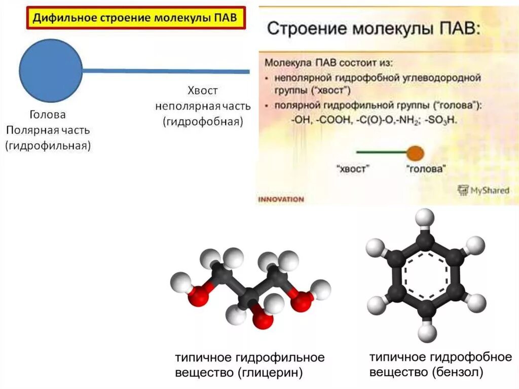 Поверхностно-активные вещества строение молекул. Строение молекулы пав. Дифильное строение молекулы пав. Каково строение молекулы пав. Органический пав