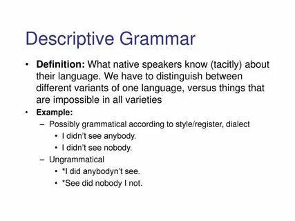 Defining description
