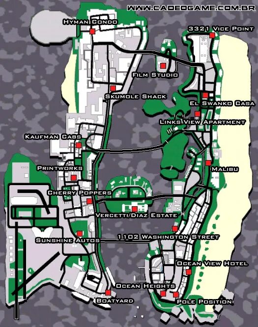 Карта недвижимости в гта вайс сити. Vice city бизнесы. Vice city бизнесы. Карта скрытых пакетов в gta vice city. Gta 3 vice city карта.