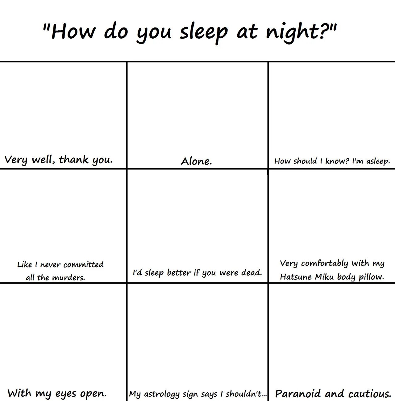 How you do you night