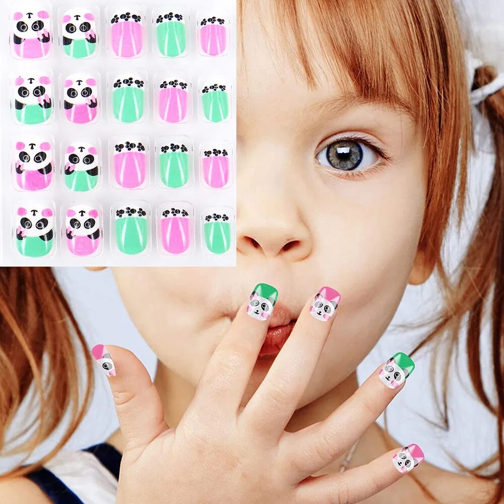 детский маникюр в салоне. маникюр для детей. яркий детский маникюр. игра хелло китти маникюрный. ногти для детей.