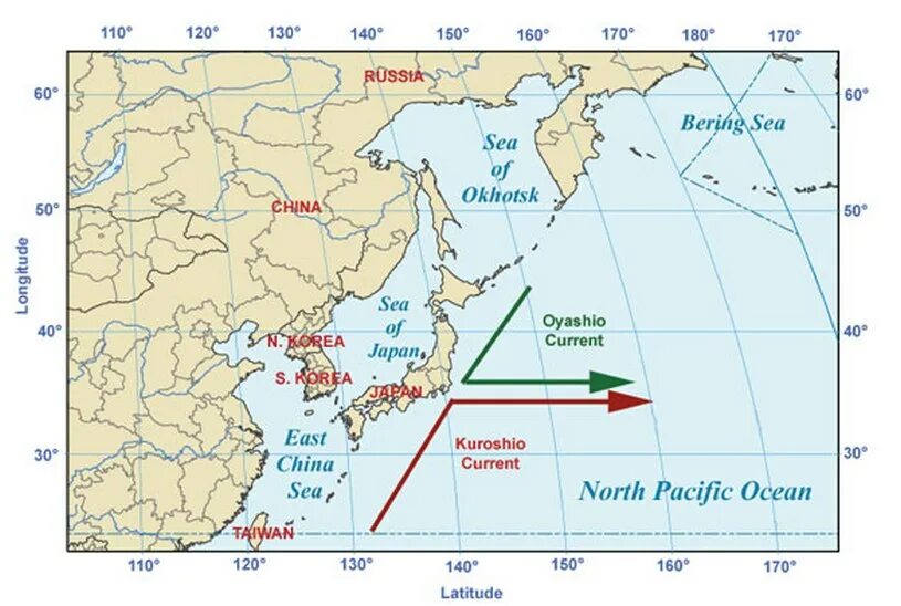 Течение у берегов японии 7 букв. Теплое течение японии. Карта течений японского моря. Течение у берегов японии 7 букв. Тёплые течения тихого океана куросио.