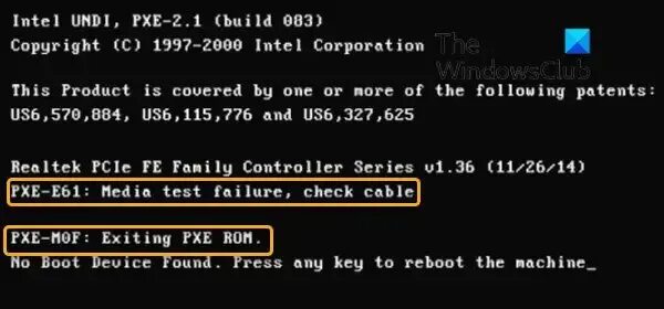 Pxe mof exiting pxe rom на ноутбуке. Pxe. ошибки pxe. pxe-e61 media test failure check cable. checking media при загрузке ноутбука.